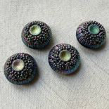Boreal Lagoon Iridescent Glass Jewel Button 22mm