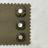Khaki Flower & MOP Couture Button 18-20-22-24mm