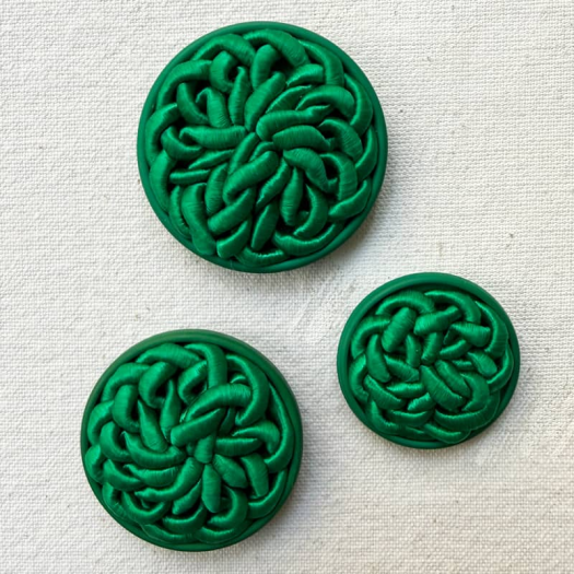Bouton Bijou Passementerie Vert Menthe 30-36-40mm