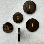 Haute Couture Gala Brown Eyelet Design Button 22mm