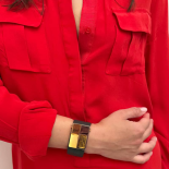Bracelet Manchette Bijou MANIFESTO Design Italien Vintage