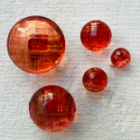 Bouton Bijou Rouge Corail Facetté 10–13–16–23–28mm