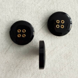 Bouton Bijou Haute Couture Gala Noir Quatro 27mm
