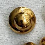 Beau Bouton Bijou Métal Doré Saturne 22mm