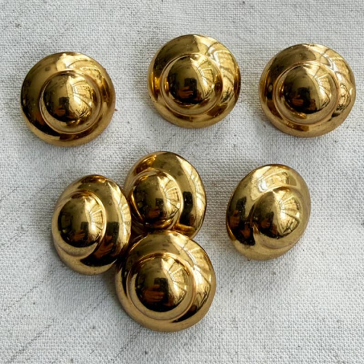 Beau Bouton Bijou Métal Doré Saturne 22mm