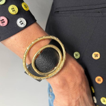 Bracelet Manchette Bijou OVALINE Martelée