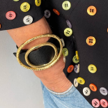 Bracelet Manchette Bijou OVALINE Martelée