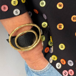 Bracelet Manchette Bijou OVALINE Martelée
