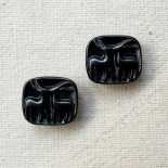 Bouton Bijou Verre Antilope Gris Étain 17mm
