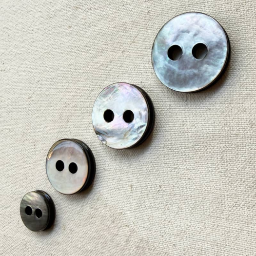 Bouton Design Nacre Grise Poulie 17-23-25-27mm