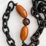 LE SIÈCLE Collier Bijou Ébène & Perles Vintage