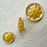Bouton Bijou Italien Fleur d'Ambre 18-23-28mm