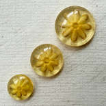 Vintage Italian FLEUR D'AMBRE Jewel Button 18-23-28mm