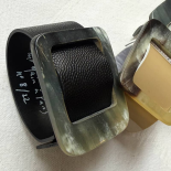 Bracelet Manchette Bijou ÉPURE Corne Vintage Cuir Recyclé