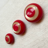 Bouton Bijou POP ORBIT Rouge Ivoire Nacré 18-23-26mm