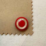 POP ORBIT Red & Pearl Ivory Vintage Button 18-23-26mm