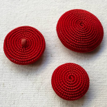 ROUGE HYPNOTIQUE Red Braided Button 17-23-28-33mm
