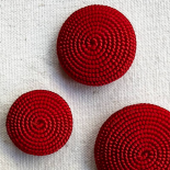 ROUGE HYPNOTIQUE Red Braided Button 17-23-28-33mm