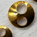 DOUBLE O Gold-Tone Jewel Button 18-20-25-27mm