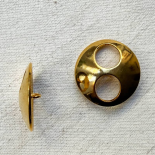 DOUBLE O Gold-Tone Jewel Button 18-20-25-27mm