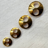 DOUBLE O Gold-Tone Jewel Button 18-20-25-27mm