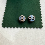 Vintage Owl Eyes Bronze-Tone Metal Button 18mm