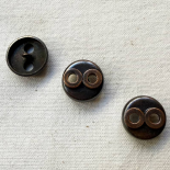 Vintage Owl Eyes Bronze-Tone Metal Button 18mm