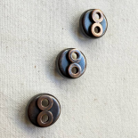Bouton Design Métal Mordoré Œil de Chouette 18mm