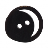Bouton Corne Clown noir 25mm
