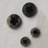 Bouton Nacre Design Marron 23mm