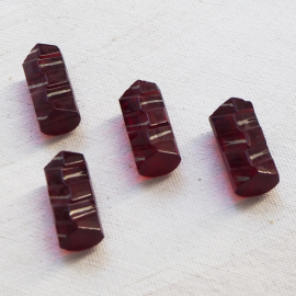 Burgundy Red Conical Design Button 23mm