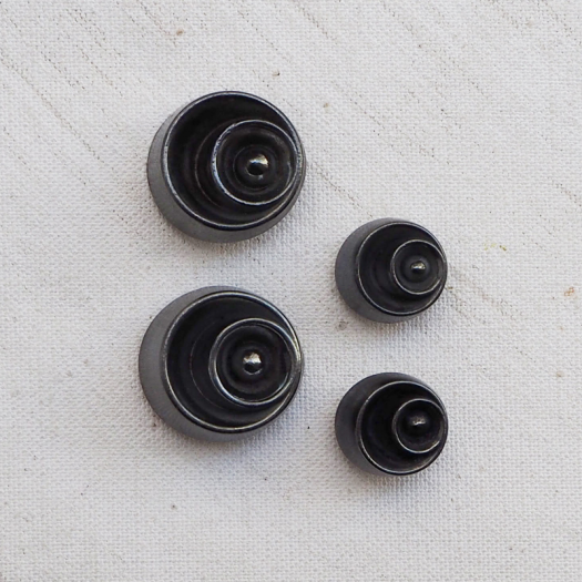 Bouton Bijou Gris Argent Satellite 14-23mm