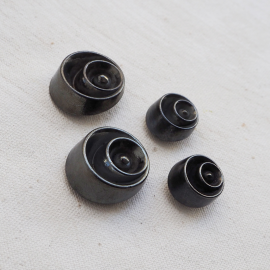 Jewel Button Silver Gray Satellite 14-23mm