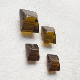 Gemstone Button Ocher Green 29mm