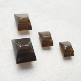Bouton Gemme Vert Bronze 24mm