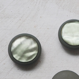 Bouton Bijou Vert Nacré 28mm