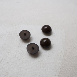 Design Button Curved Brown 19mm