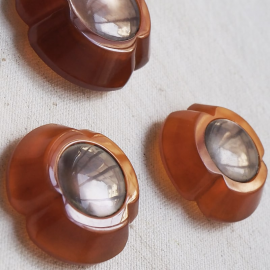 Bouton Design Dora Orange Nacre 21mm