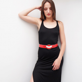 Jewelry Belt Mixi Oval Red White