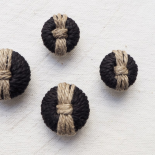 Design Button Black Beige Trimmings 24mm