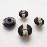 Design Button Black Beige Trimmings 24mm