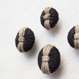 Design Button Black Beige Trimmings 24mm