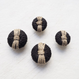 Design Button Black Beige Trimmings 24mm