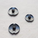Chic Silver Button Rhinestone Baguette 20-23mm