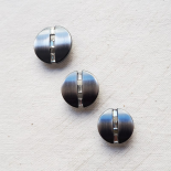 Bouton Chic Argent Strass Baguette 20-23mm