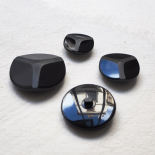 Design Button Gala Black Star 18-31-35mm
