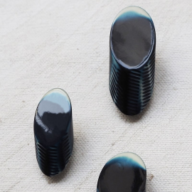 Design Button Log Blue White 26-34mm
