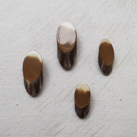 Design Button Log Beige White 26-34mm