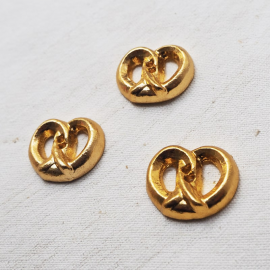 Design Button Gold Metal Rings 25mm