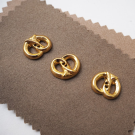 Design Button Gold Metal Rings 25mm